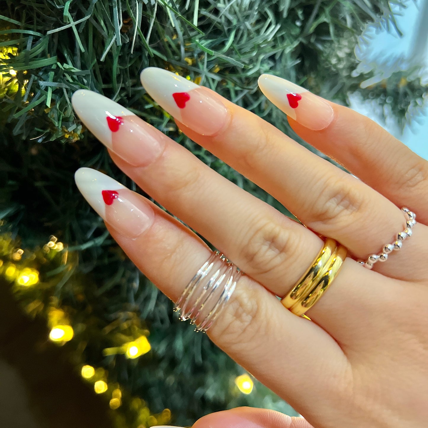 «SILVER BEADED STACK RING» — Minimal Slim Ring for Everyday Stacking