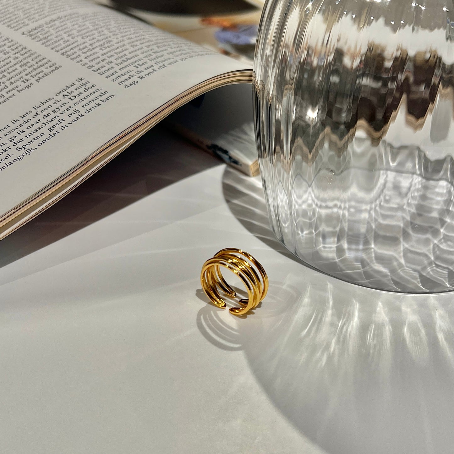 «TRIPLE ARC RING» — Modern Stacked Adjustable Band