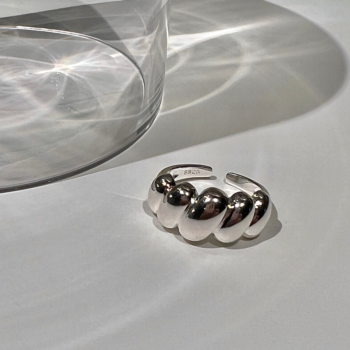 «SILVER BUBBLE BAND» — Adjustable Sterling Silver Bead Ring