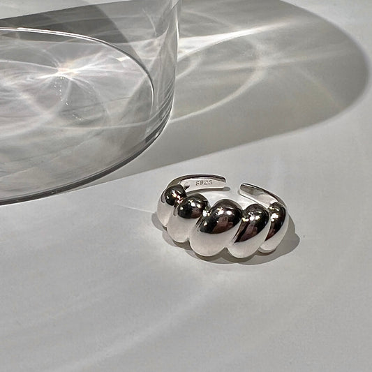 «SILVER BUBBLE BAND» — Adjustable Sterling Silver Bead Ring