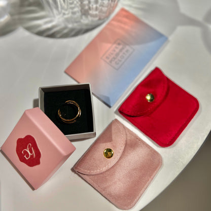 «OVAL BEAD RING» — Dainty Beaded Oval Open Ring