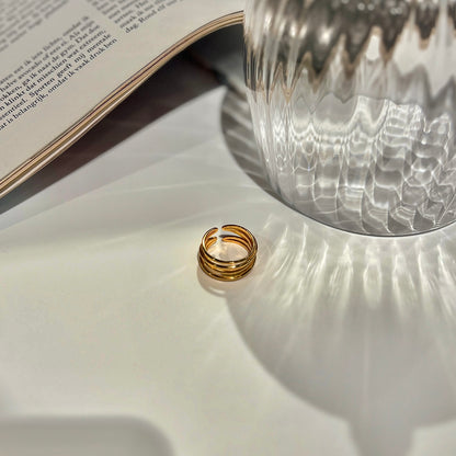 «TRIPLE ARC RING» — Modern Stacked Adjustable Band