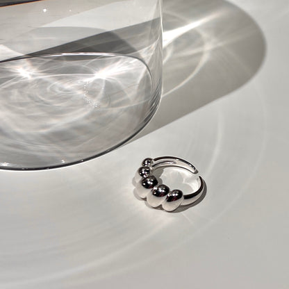 «SILVER BUBBLE BAND» — Adjustable Sterling Silver Bead Ring