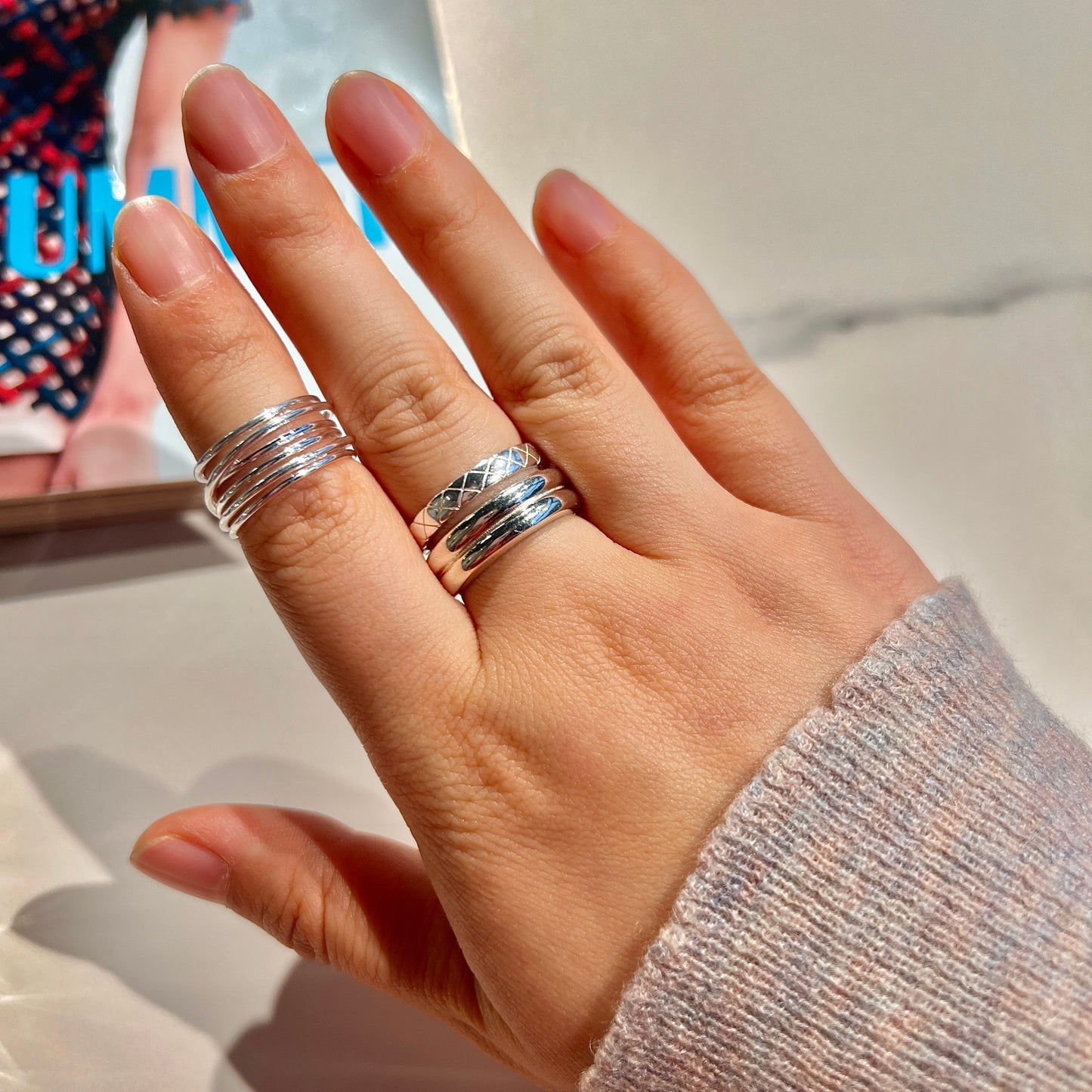 «TRIPLE ARC RING» — Modern Stacked Adjustable Band