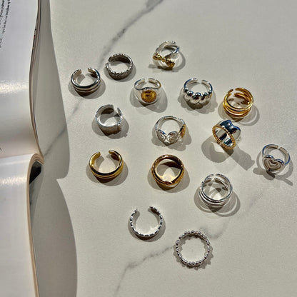 «GOLD TWIST DOME RING» — Sculpted Dome Band with Braided Detail