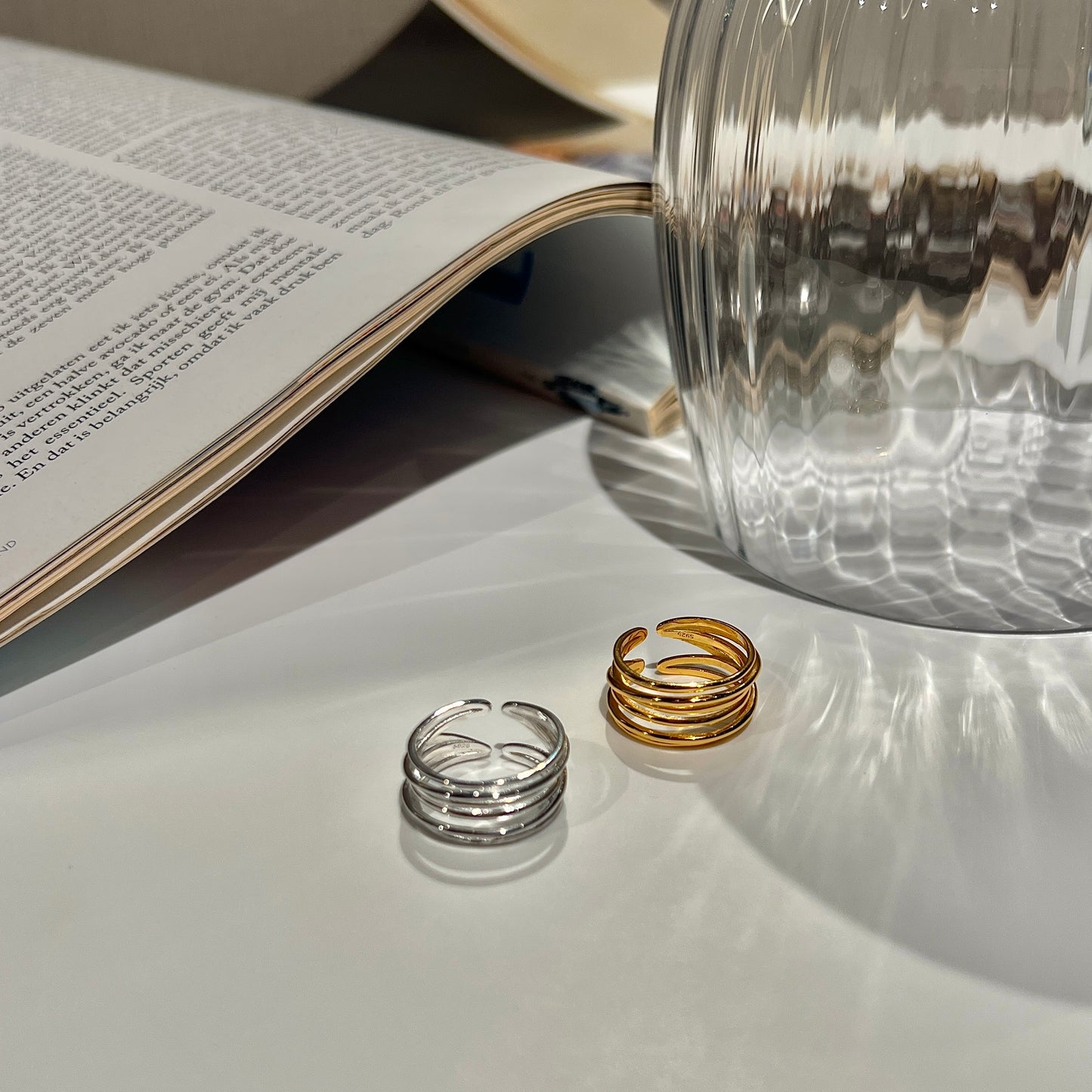 «TRIPLE ARC RING» — Modern Stacked Adjustable Band