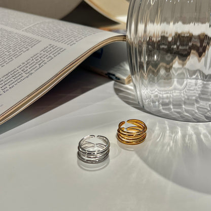 «TRIPLE ARC RING» — Modern Stacked Adjustable Band