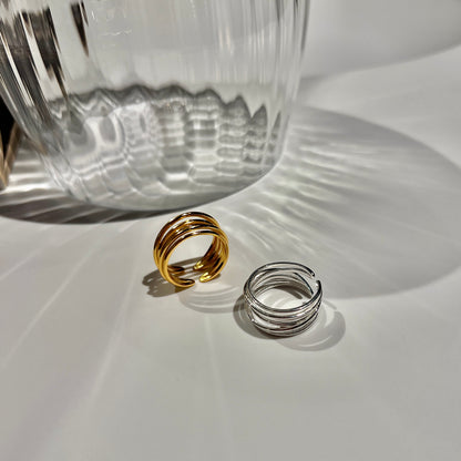 «TRIPLE ARC RING» — Modern Stacked Adjustable Band