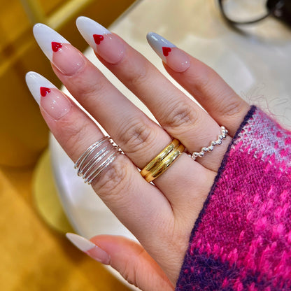 «CURVED GLOW BAND»— Polished Adjustable Ring