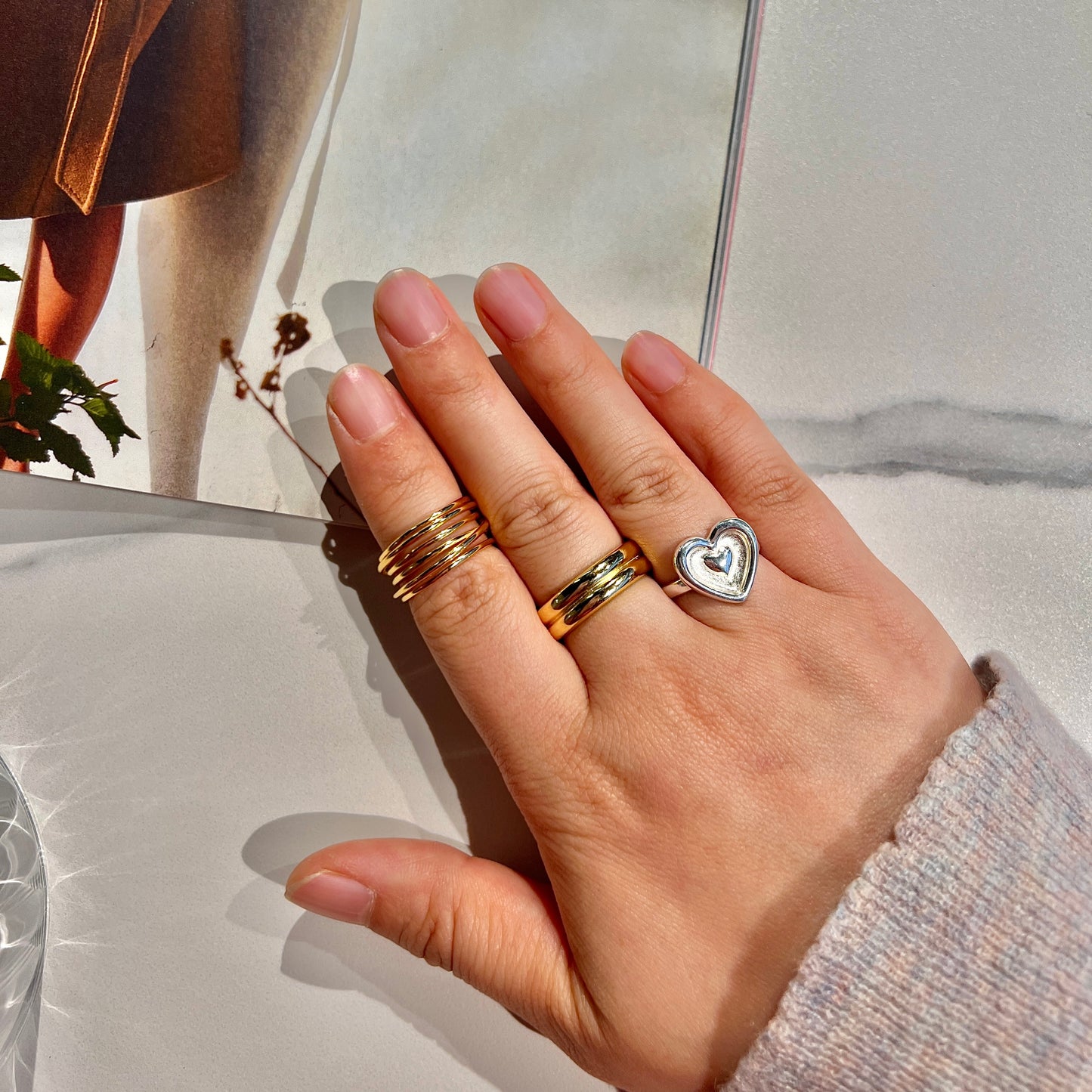 «TRIPLE ARC RING» — Modern Stacked Adjustable Band