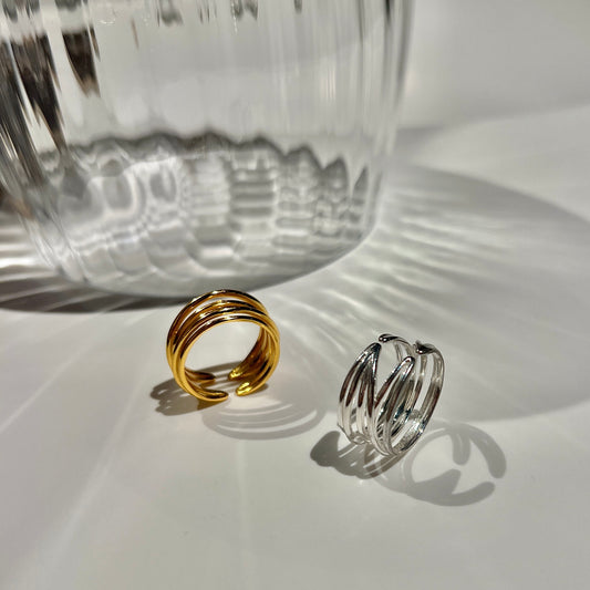 «TRIPLE ARC RING» — Modern Stacked Adjustable Band